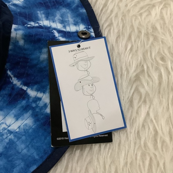 MTV blue tie dye summer beach Bucket Hat new with tag - Picture 4 of 7